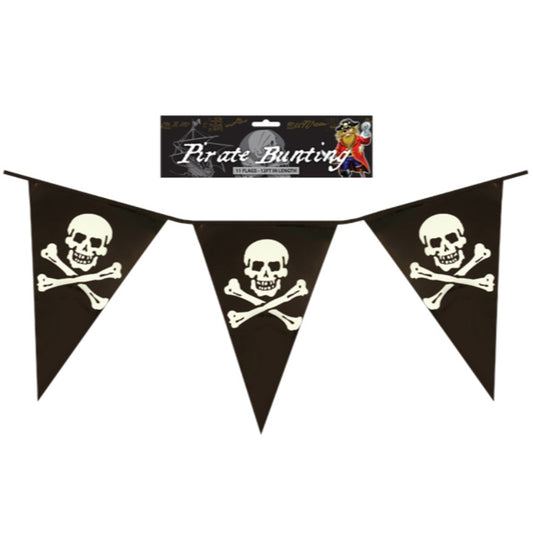 Pirate Bunting Triangular Pennants Flags 12ft PVC