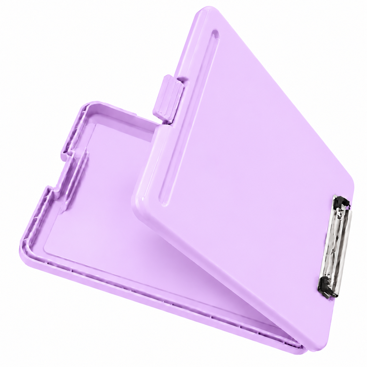 Pack of 5 A4 Pastel Purple Plastic Clipboard Box File - Storage Filing Case