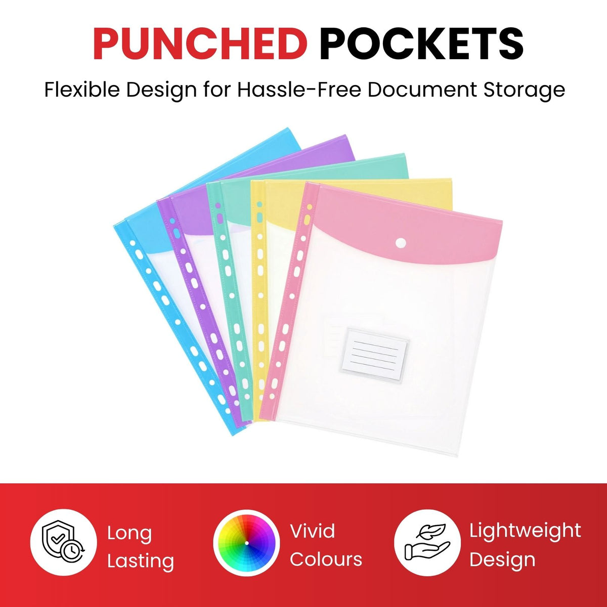A4 Pastel Yellow Filling Plastic Document Wallet With 11 Holes