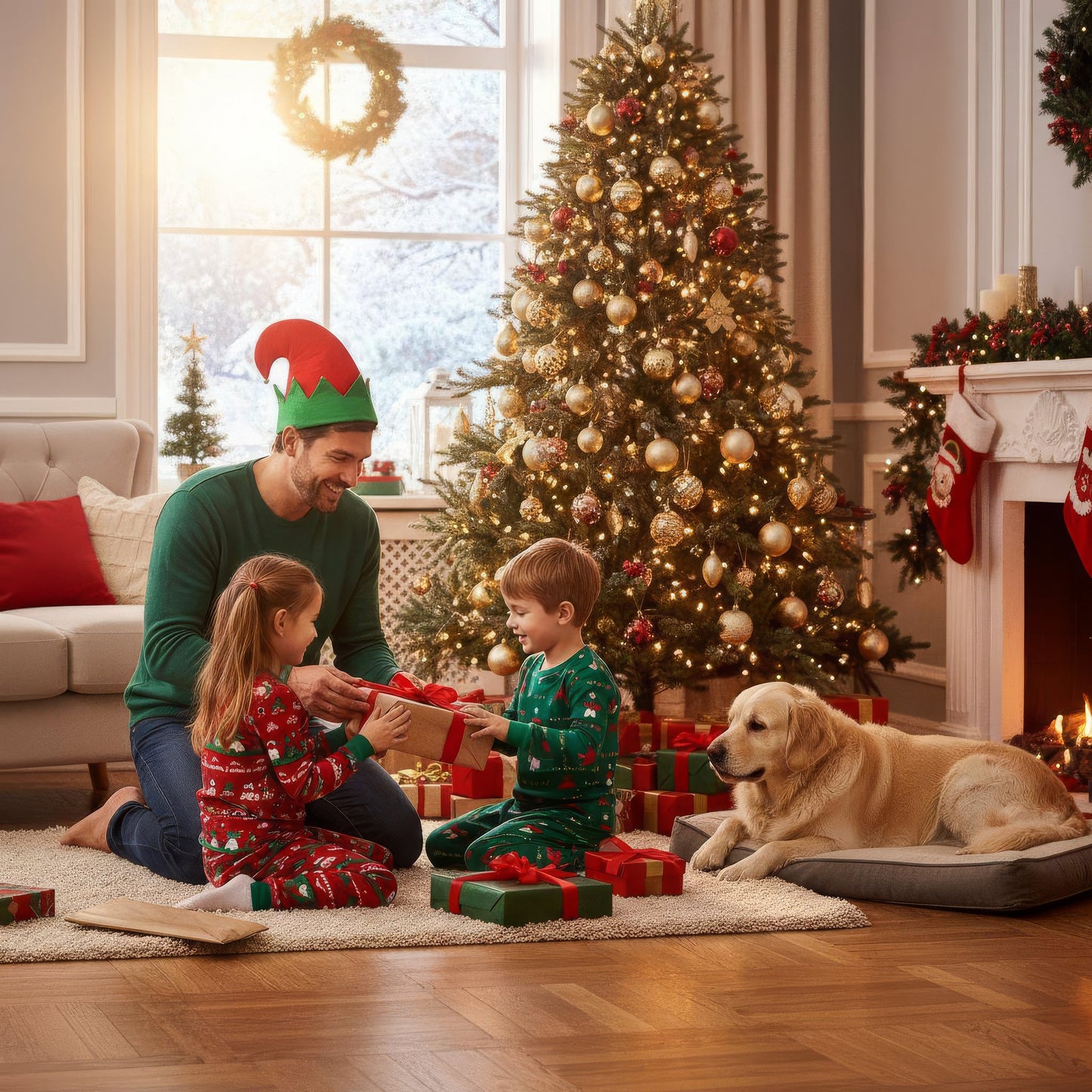 Christmas Elf Hat With Bells For Adult
