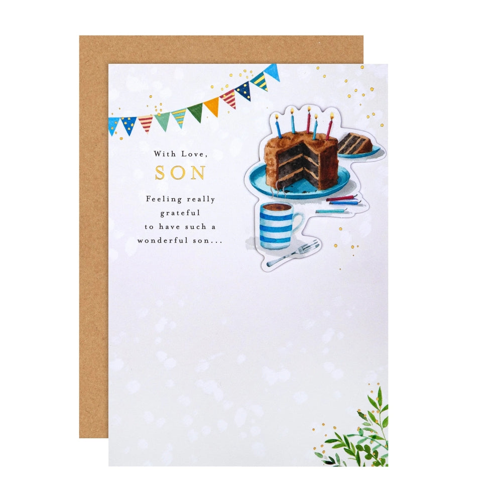 Cake & Coffee Design Son Birthday Card