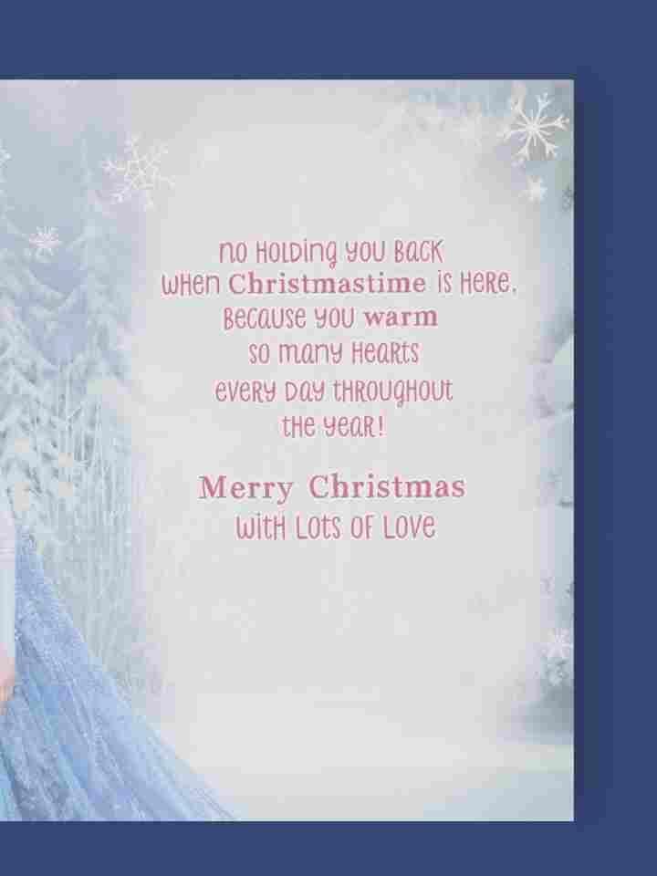 Disney's Frozen Elsa Lenticular Daughter Christmas Card 