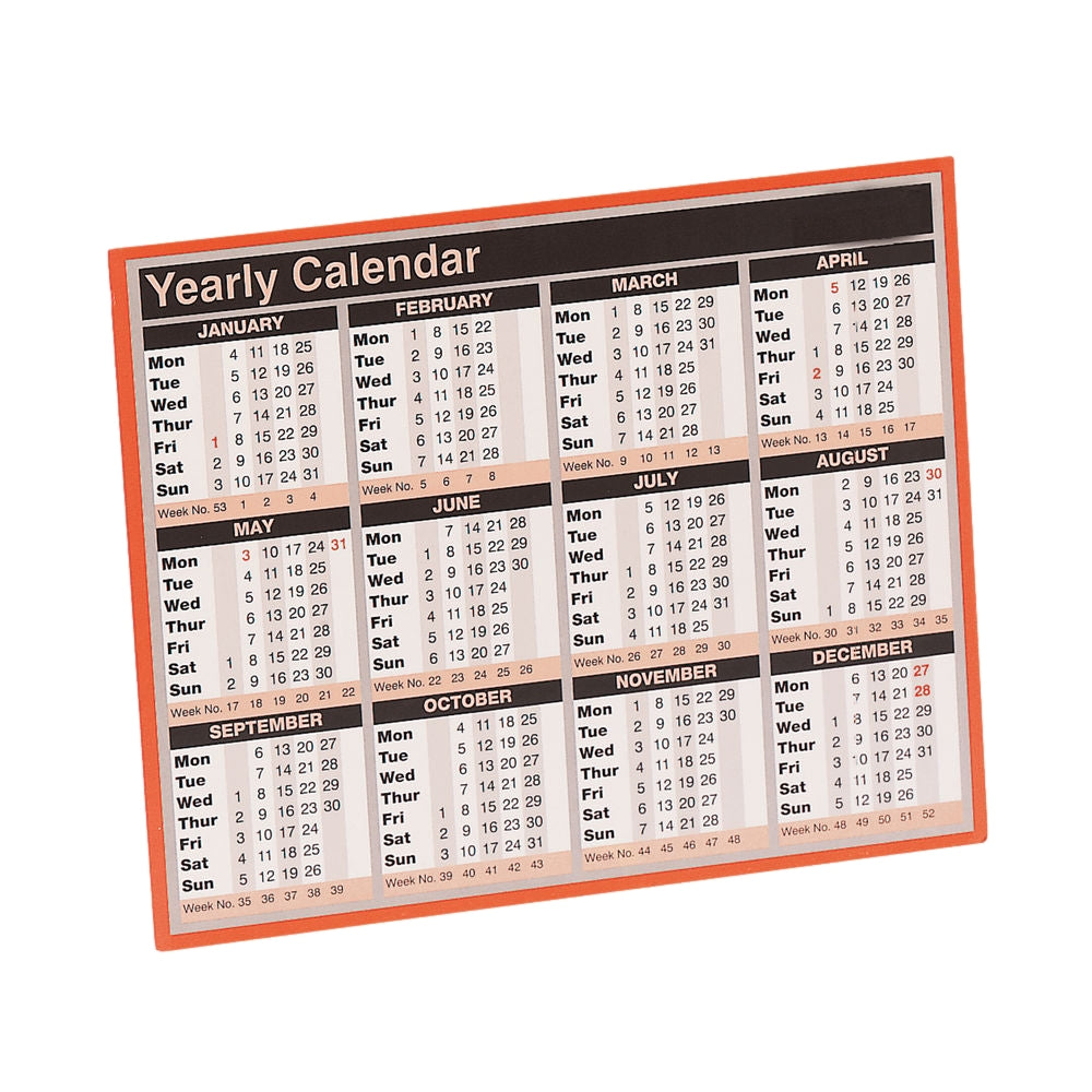 Year to View Calendar 2026 – Wall or Desk Mounted, 257 x 210mm