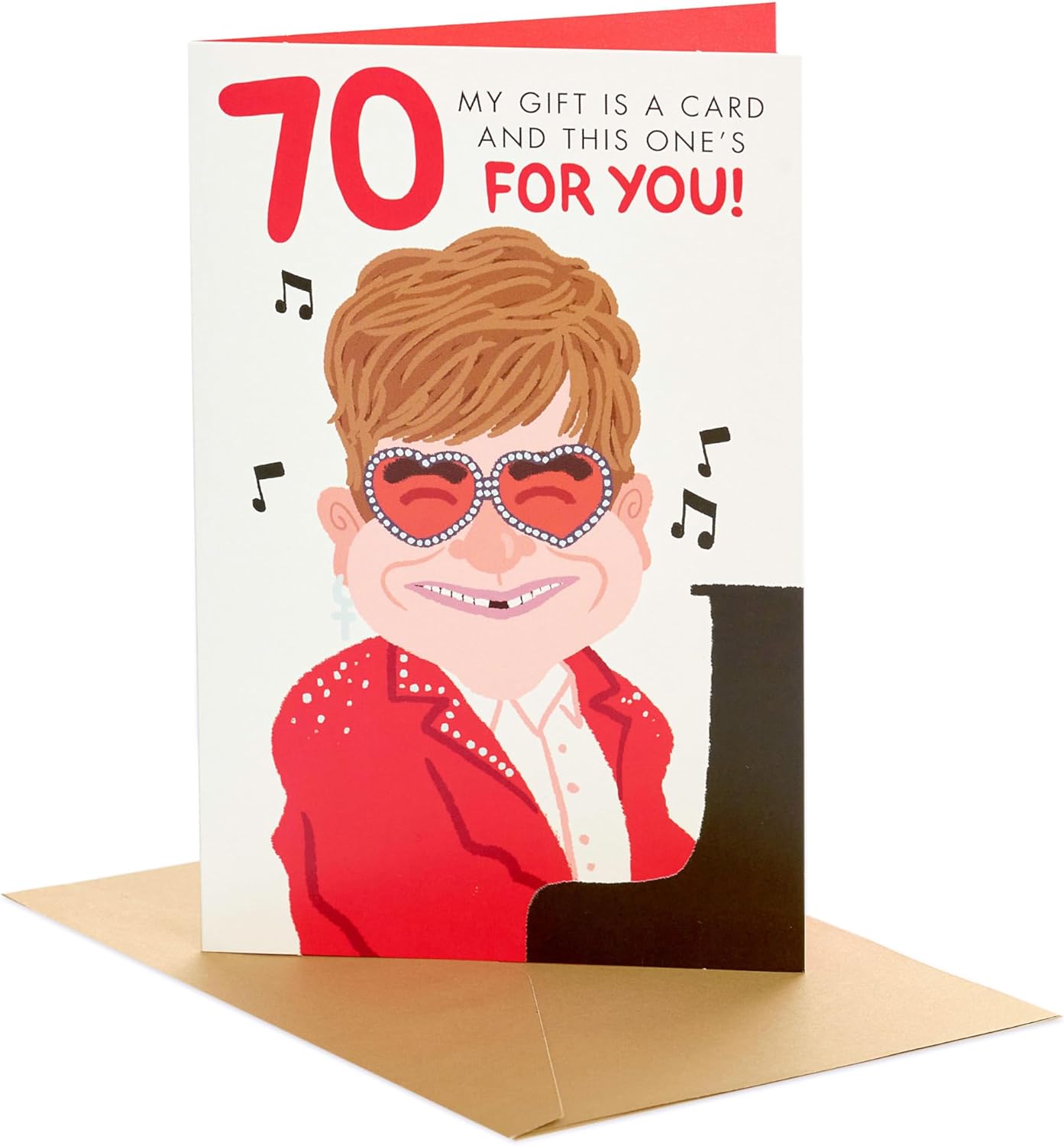 Elton John Design 70th Birthday Card