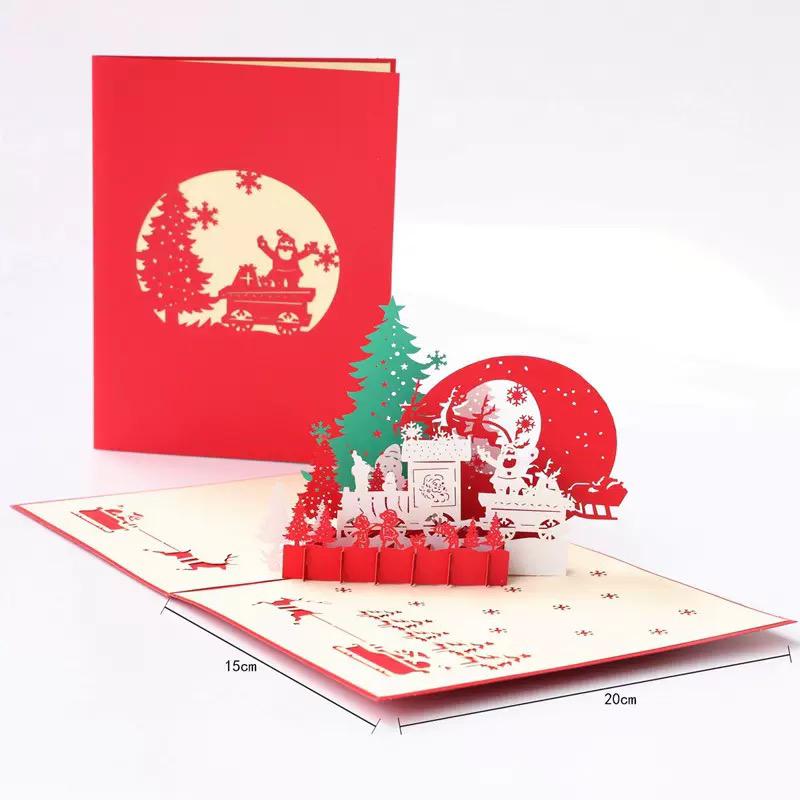 Santa’s Sleigh Ride 3D Pop Up Christmas Card