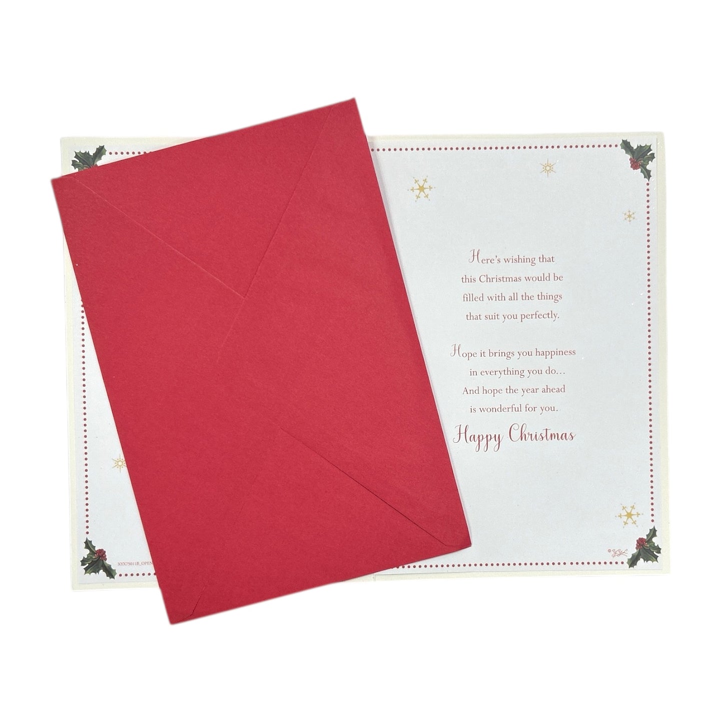 For a Dear Cousin and Family Golden Reindeer Christmas Card