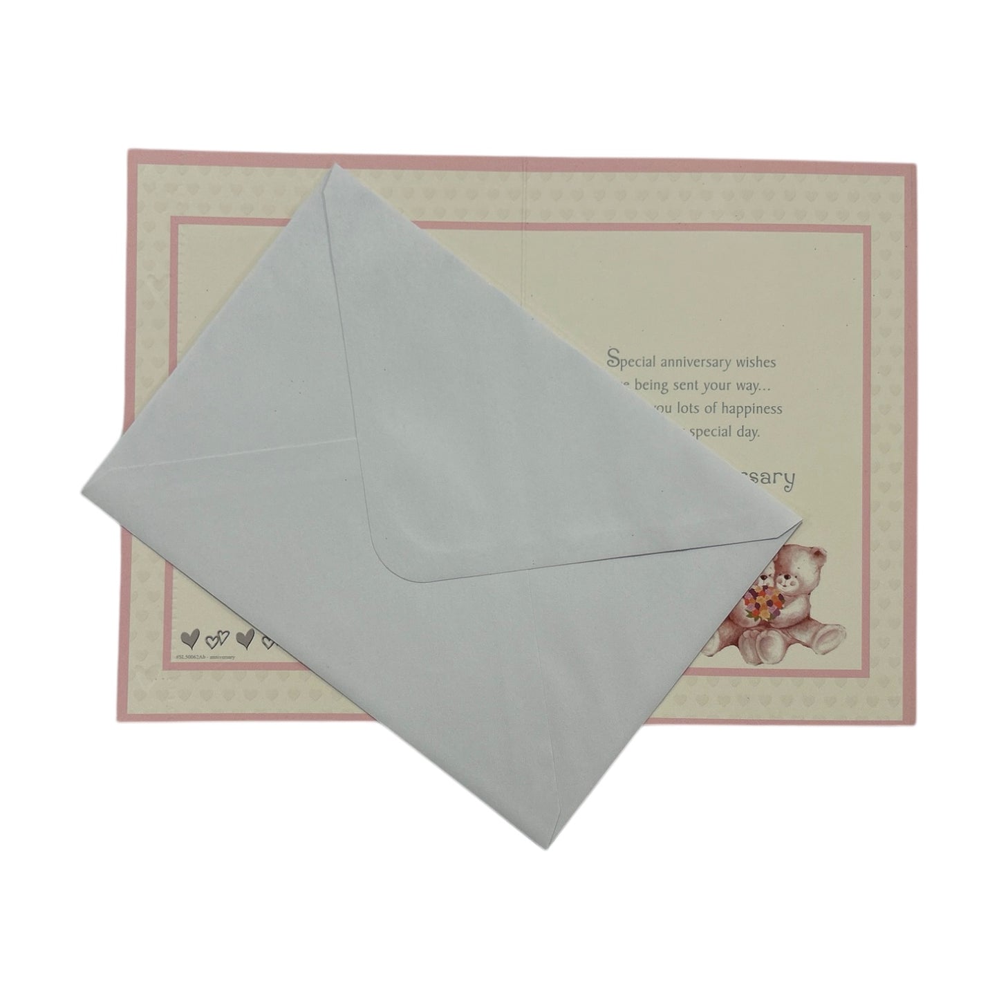 Daughter & Son-in-law Cute Teddies In Purple Heart Anniversary Card