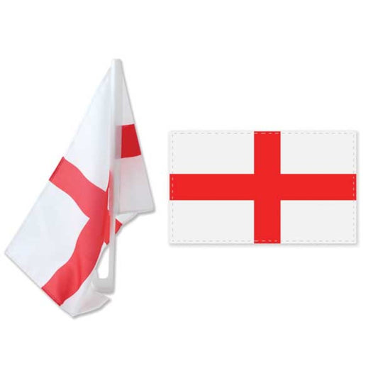 Party Crazy St George's Car Flags (Pack of 2)