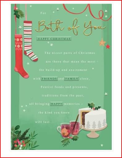 Stockings Design For Both of You Christmas Card
