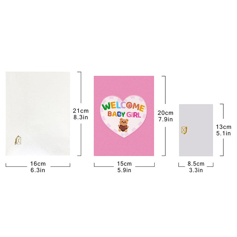 Bundle of Joy Welcome Baby Girl 3D Pop Up Greeting Card