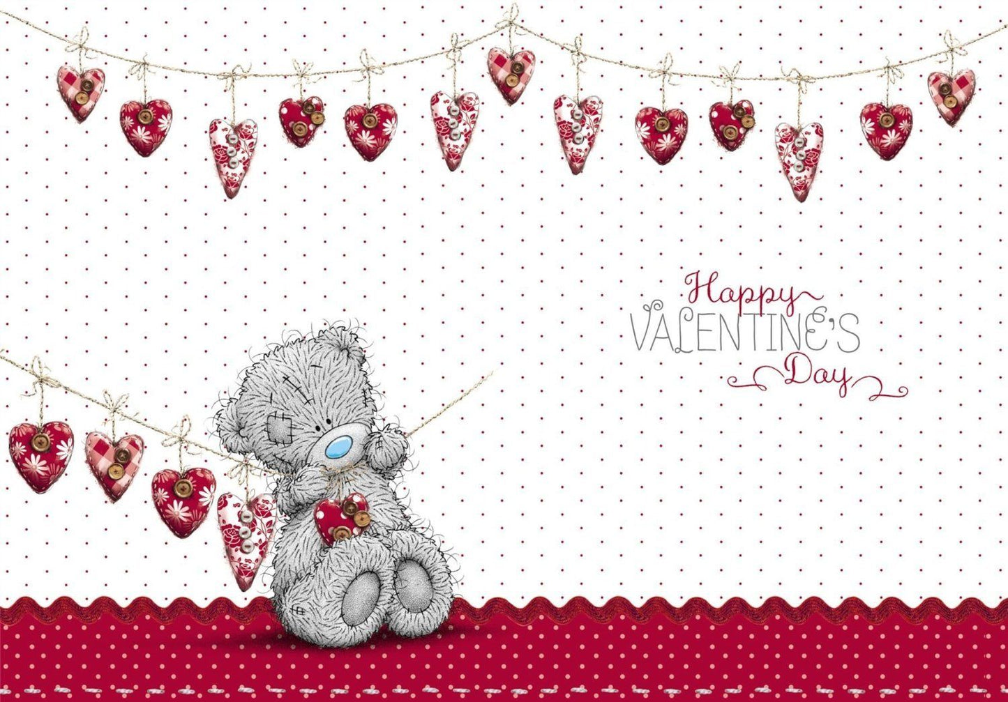 Me to You With Love Tatty Teddy Sat On Swing Valentine's Day Card