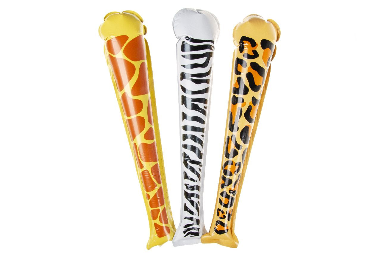 Pack of 48 Wild Animals Print Self-Inflating Bats