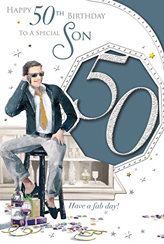 Xpress Yourself Son 50 Today! Medium Sized Birthday Card