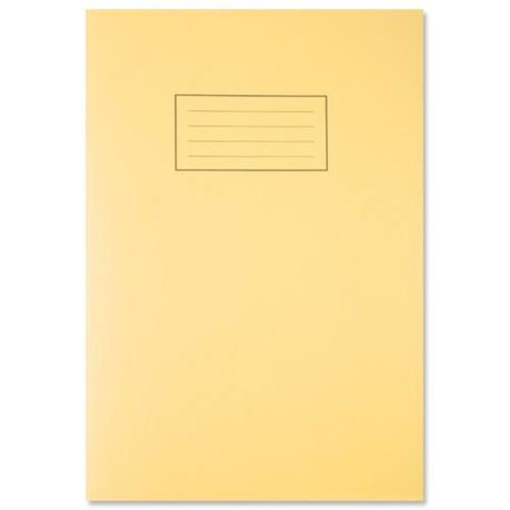 Yellow A4 Ruled and Margin 80 Pages Exercise Book 
