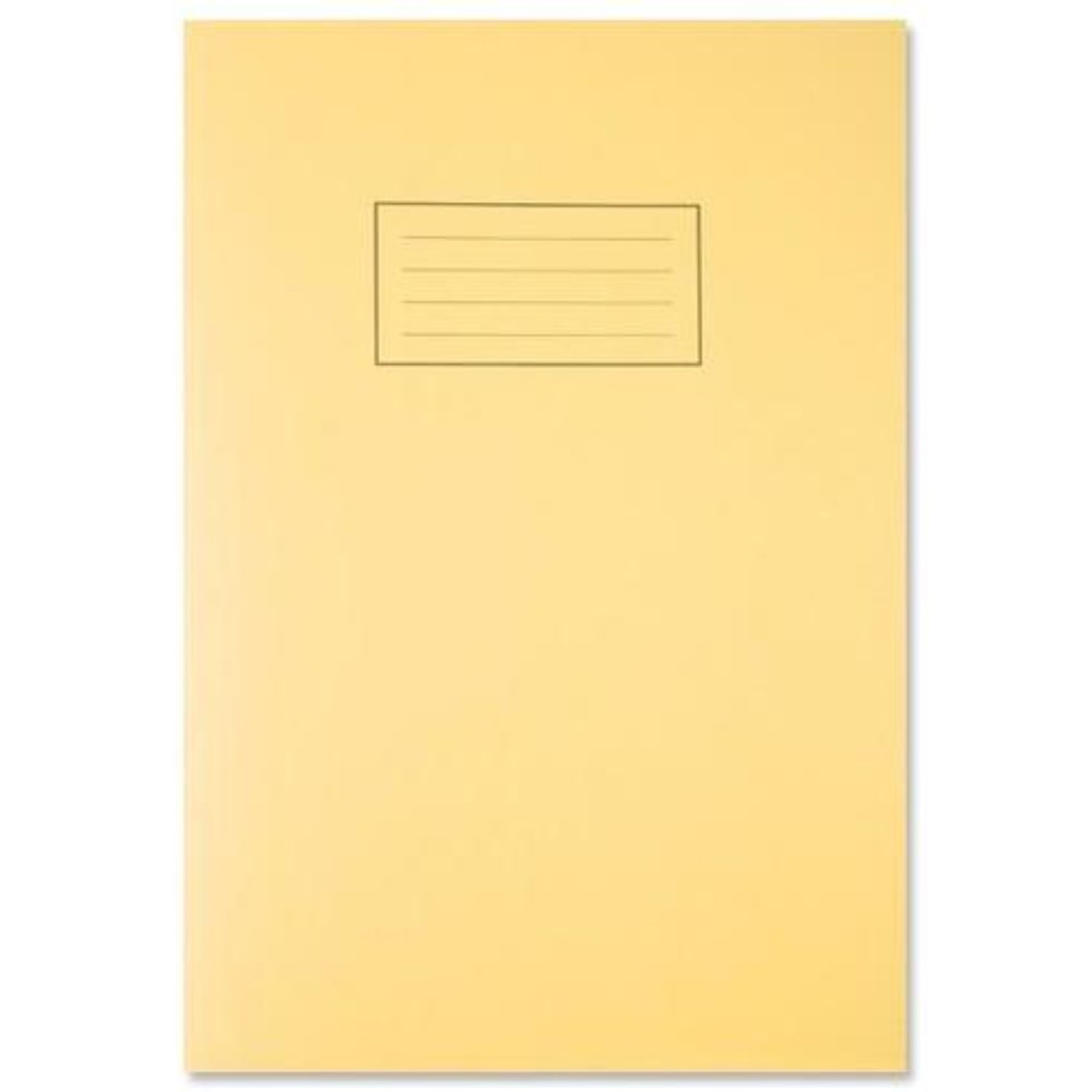 Yellow A4 Ruled and Margin 80 Pages Exercise Book