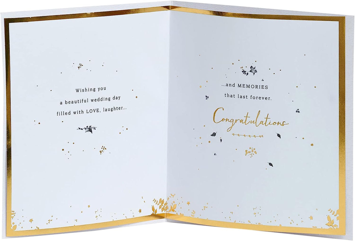 Wedding Congratulations Card Botanical Design 