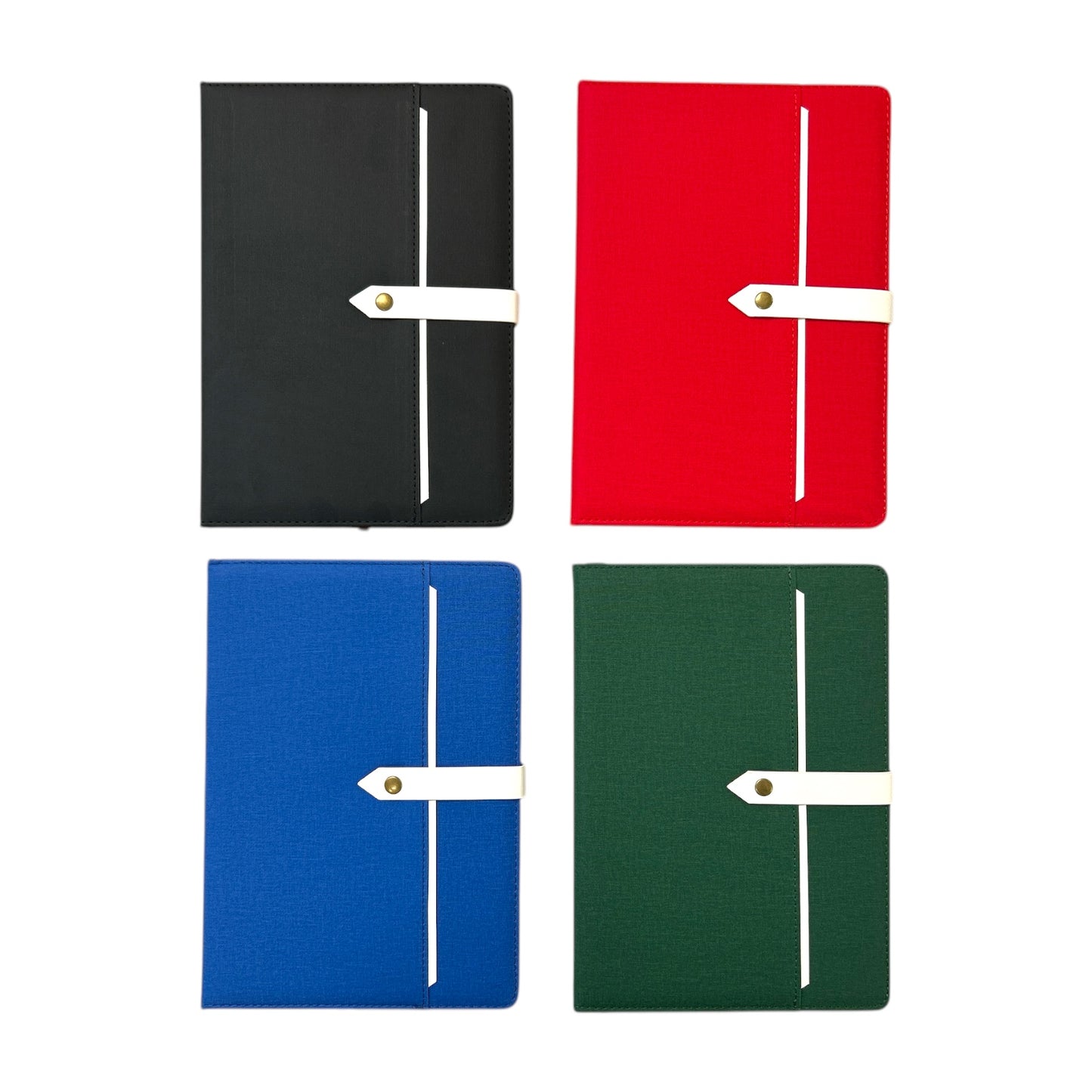 Single B5 96 Sheets Ruled PU Leather Hardcover Notebook with Button Closure