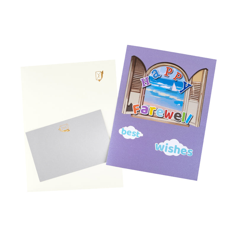 A Vibrant Goodbye & Good Luck 3D Pop Up Happy Farewell Card