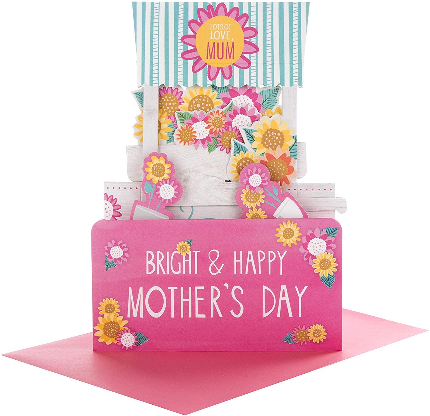 For Mum Flower Cart Pop Up Mother's Day Card