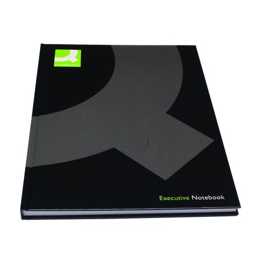 Pack of 3 A4 Black Hardback Casebound Notebooks