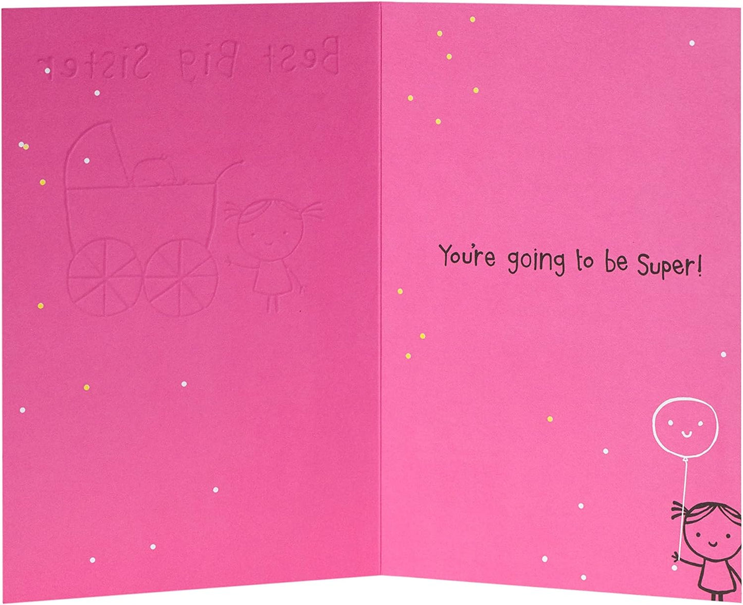New Big Sister Congratulations Card Birth Girl New Baby