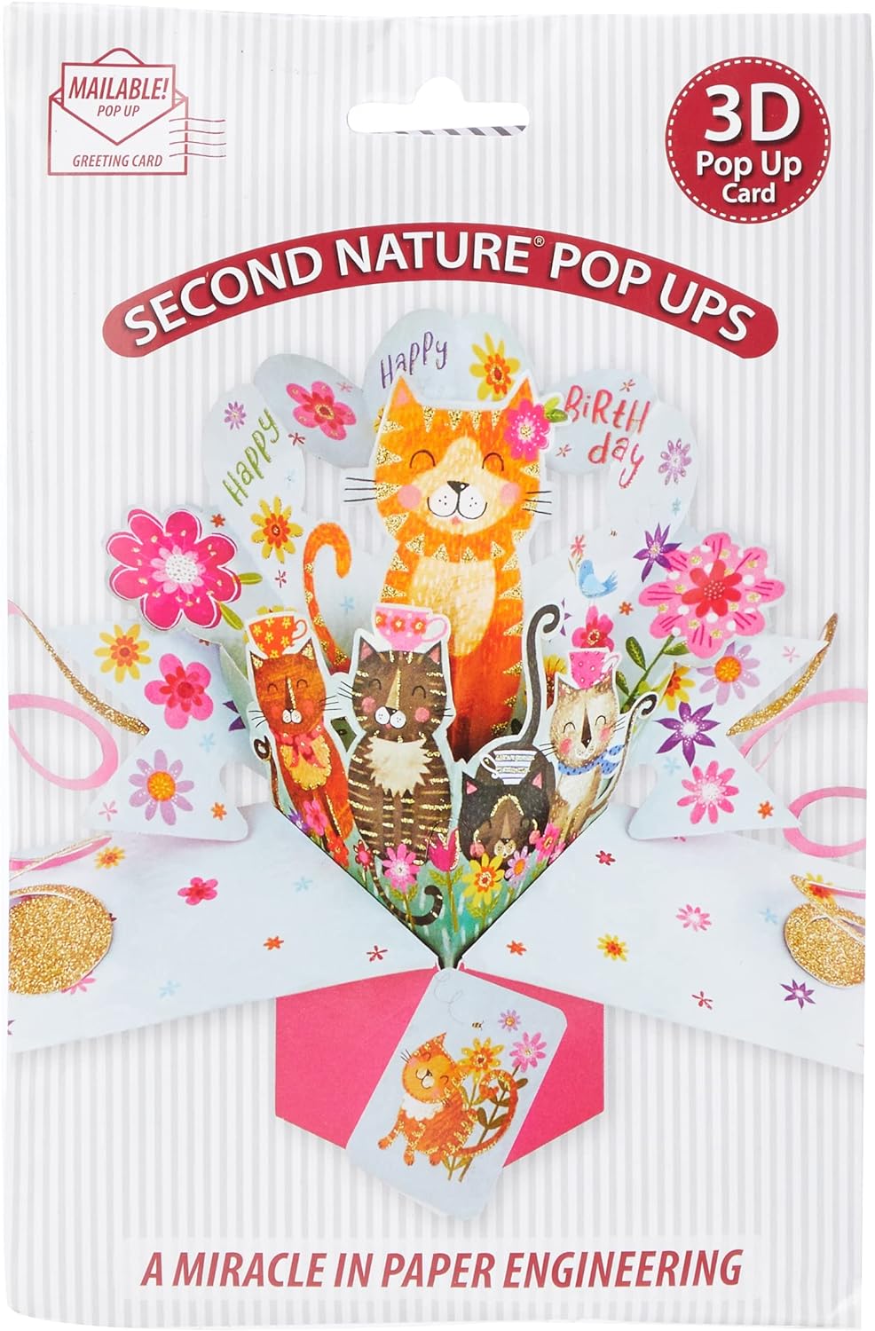 Cats Design 3D Pop-Up Birthday Greeting Card