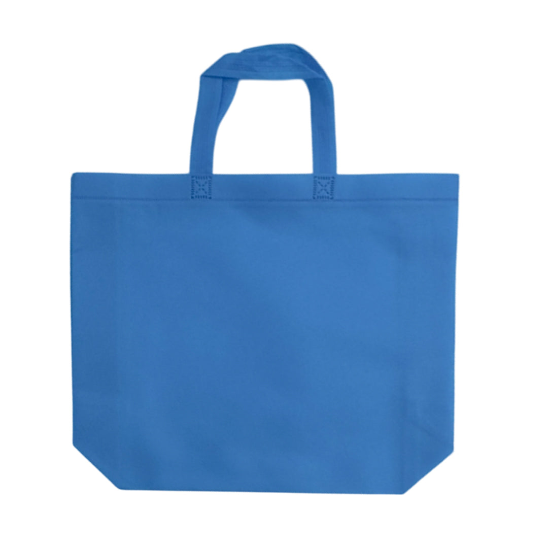Pack of 50 Light Blue Coloured 40x30x10cm Non-Woven Bags with Handle