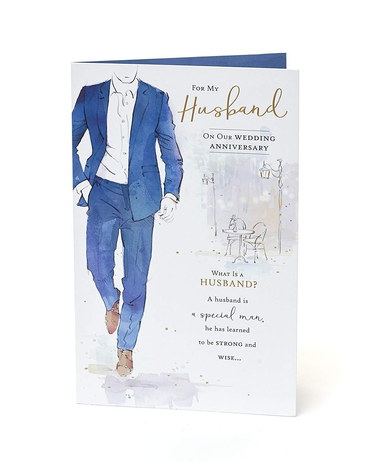 Classic Illutrastion Husband Anniversary Card
