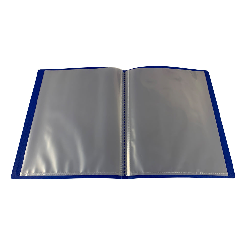 Pack of 5 A5 40 Pocket Blue Flexible Cover Display Books