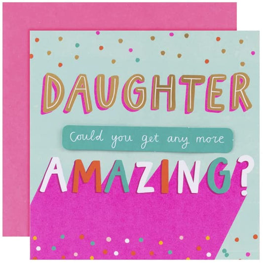 Birthday Card for Daughter Contemporary Text Based Design