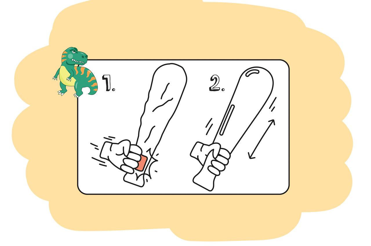 Single Dinosaur Print Self-Inflating Bat