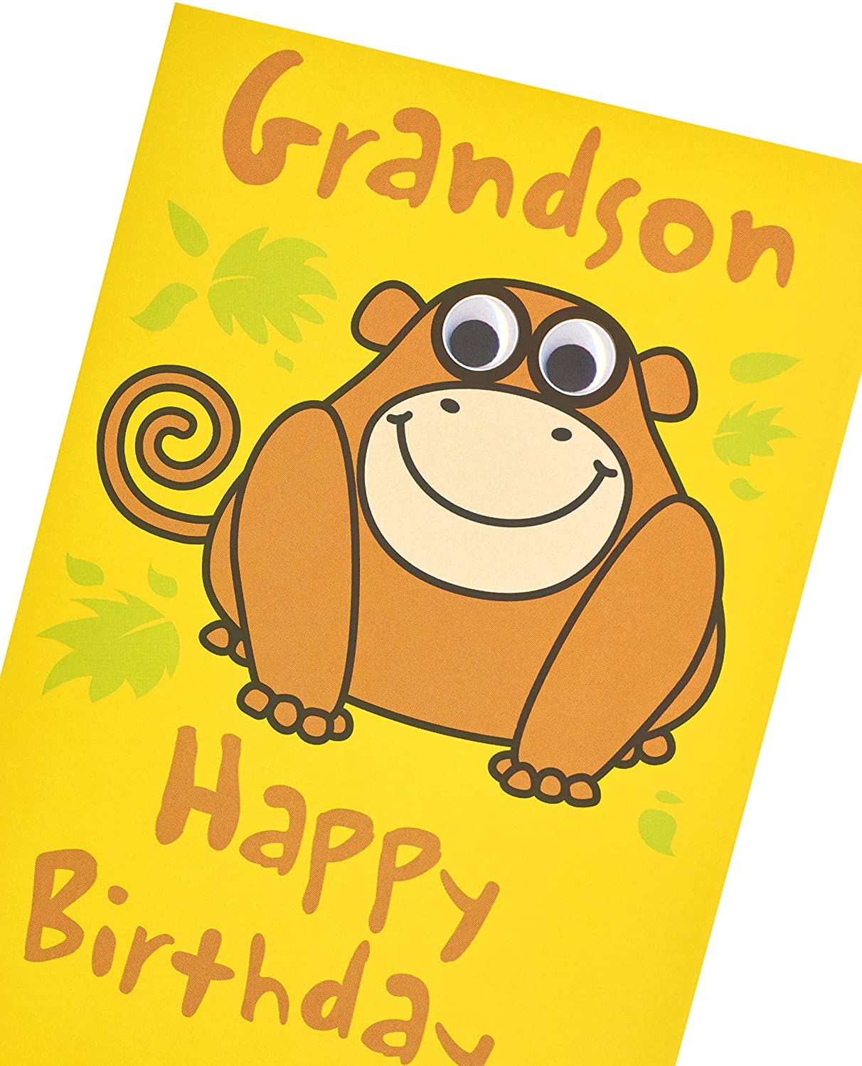 Grandson Birthday Card Cheeky Monkey Design