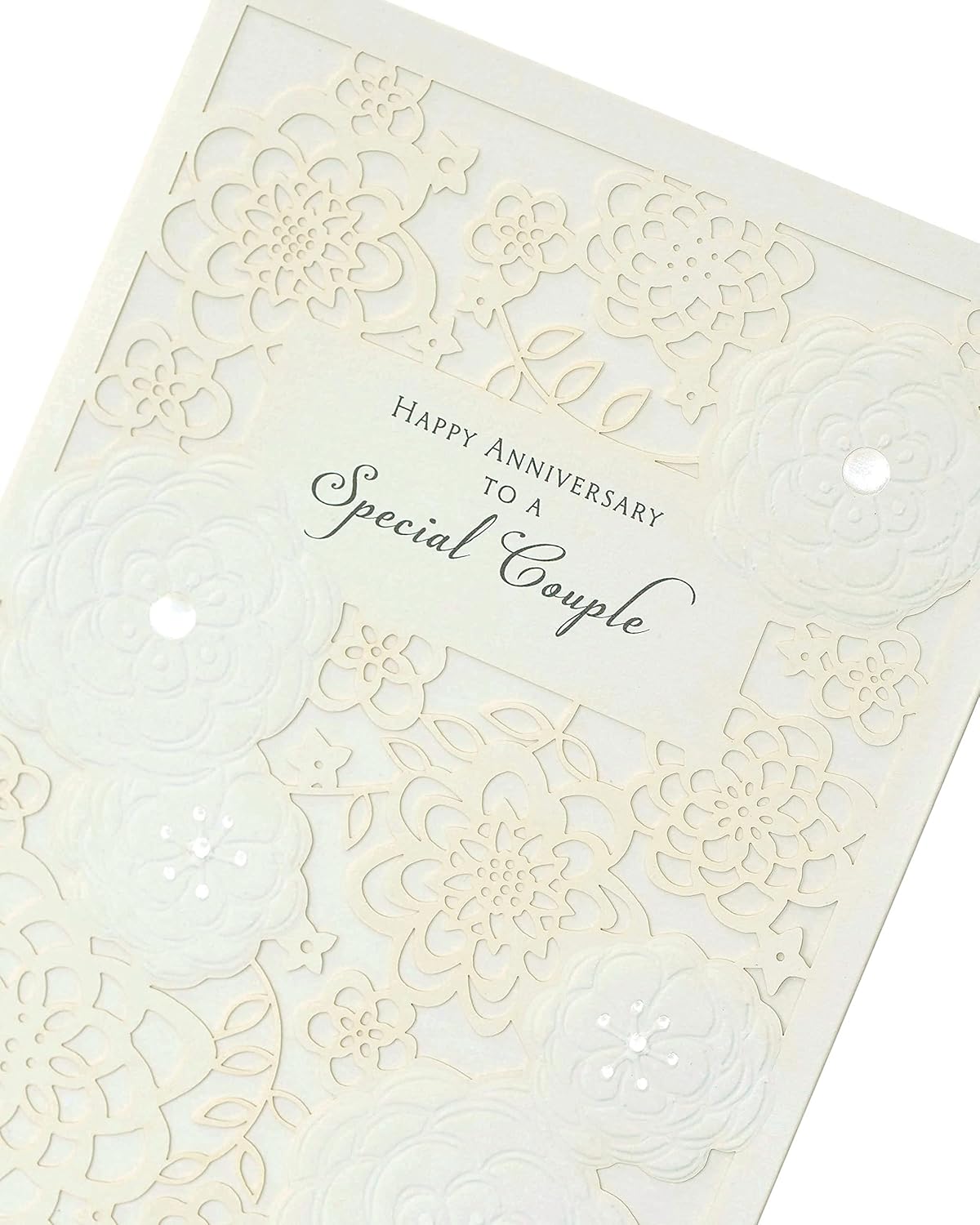 Laser Cut Design Special Couple Anniversary Congratulations Card