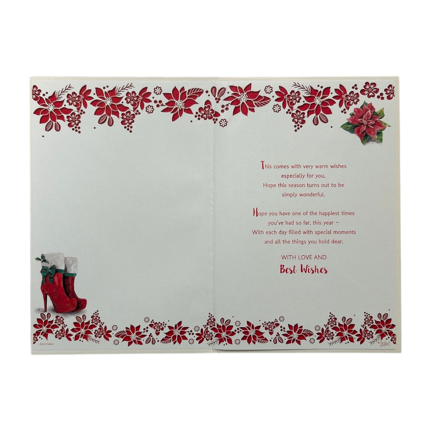 With Love to My Fiancee Shoes and Purse Design Christmas Card