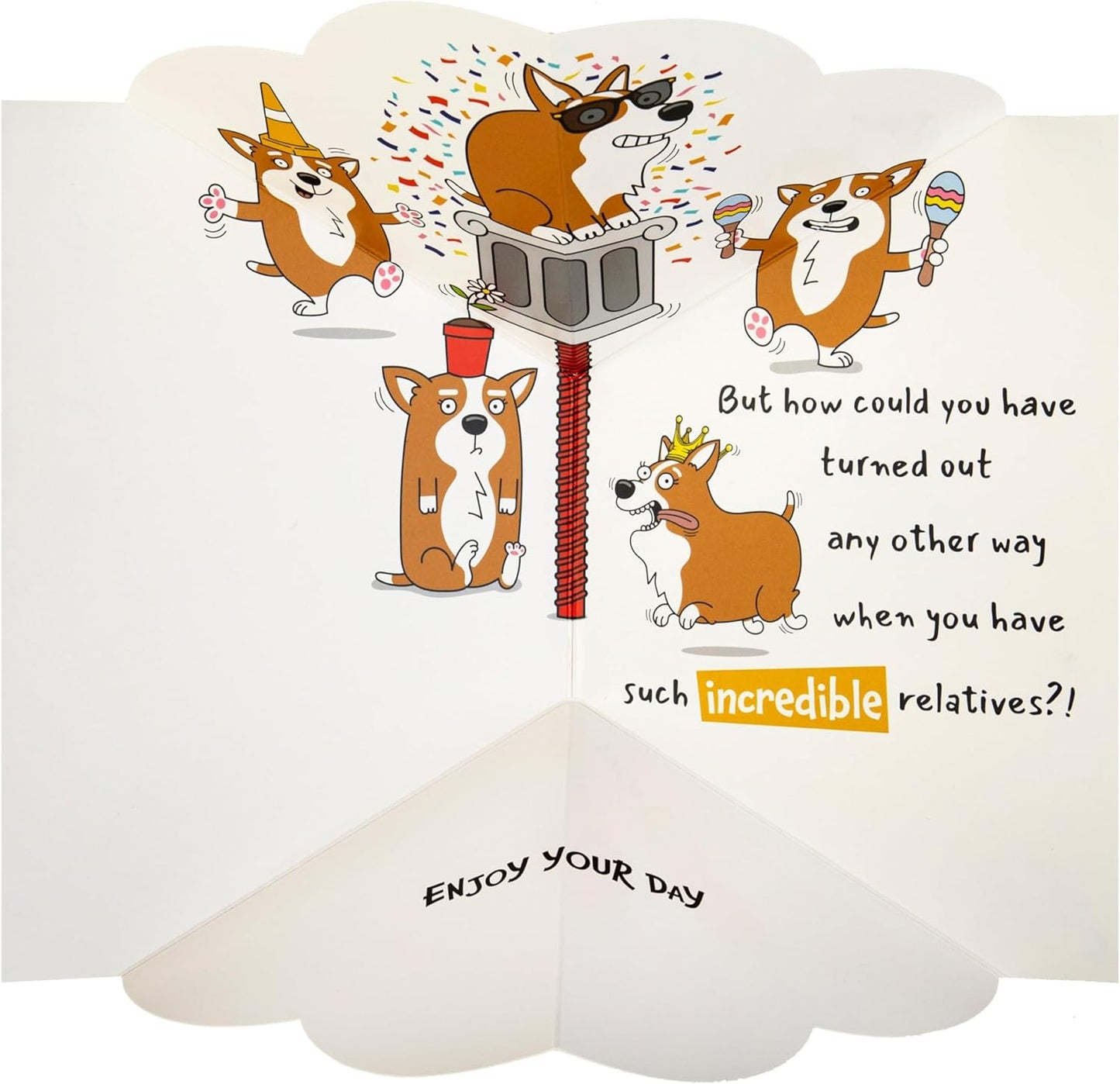Funny Pop Up Dog & Sunglasses Design Grandson Birthday Card