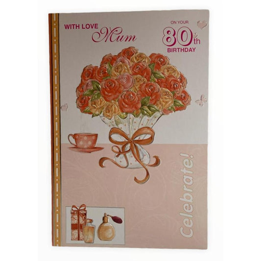 Special Ages With Love Mum on your 80th Birthday Greeting Card