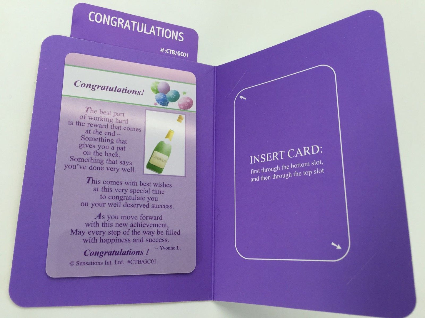 Congratulations... (Sentimental Keepsake Wallet / Purse Card)