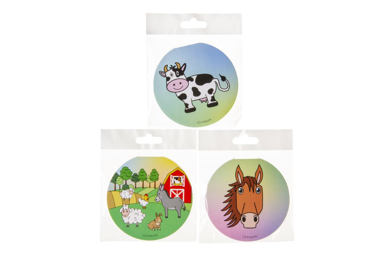 Single Round Farm Animals Design Notebook 8cm