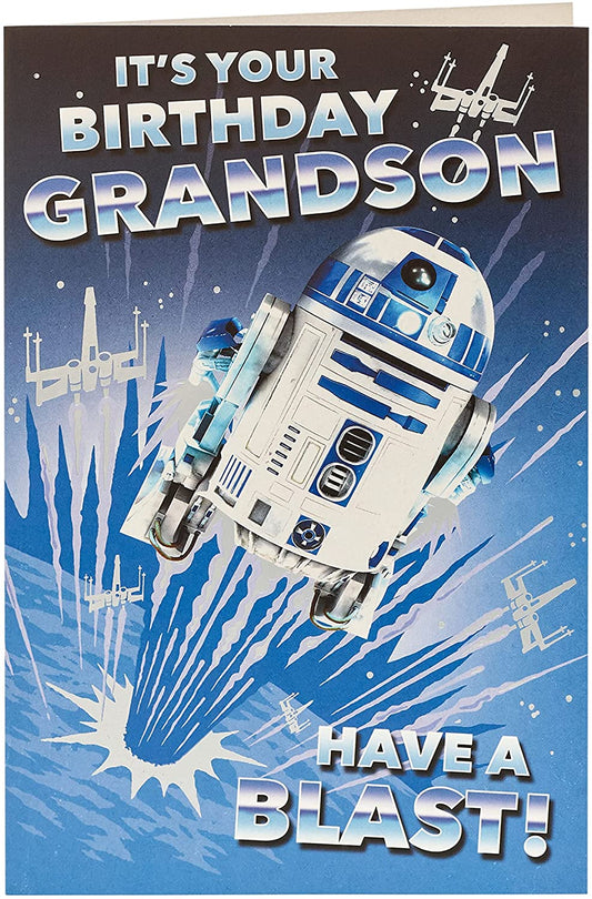 Star Wars R2D2 Grandson Birthday Card 