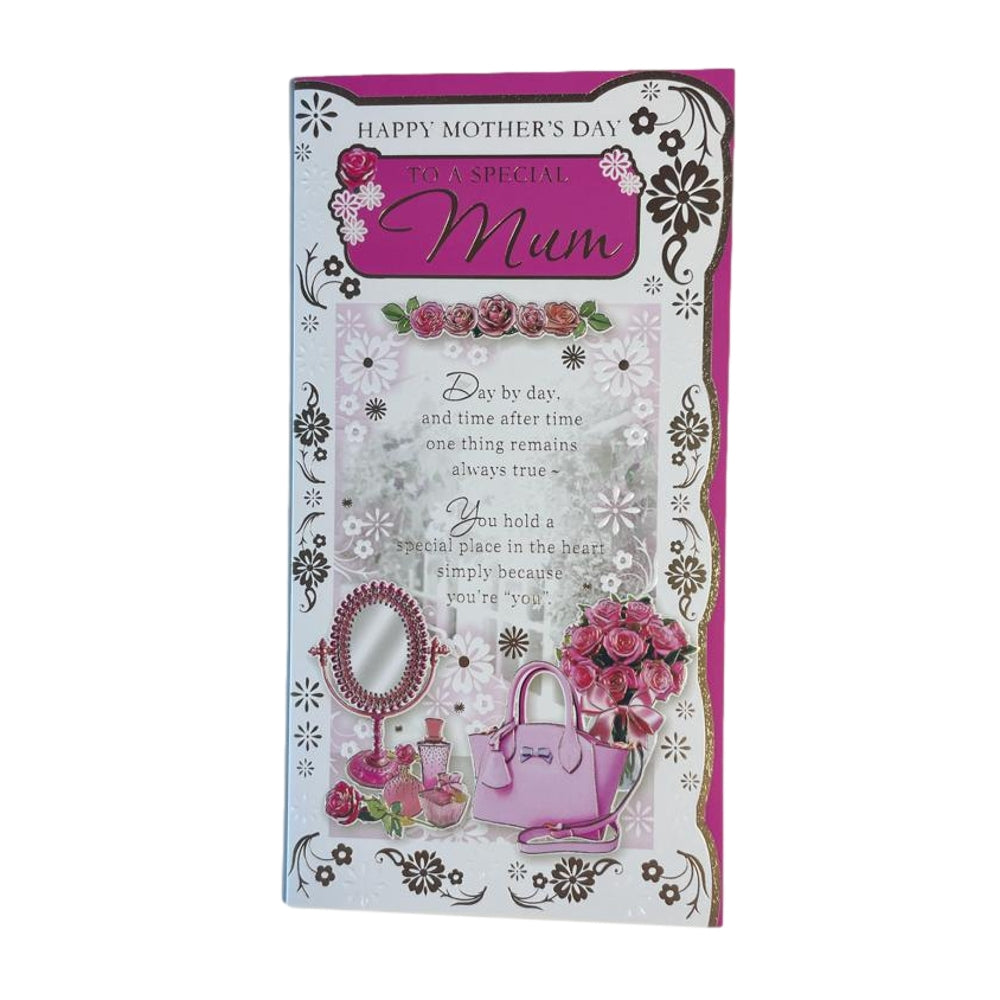 To A Special Mum Mirror And Purse Design Mother's Day Card
