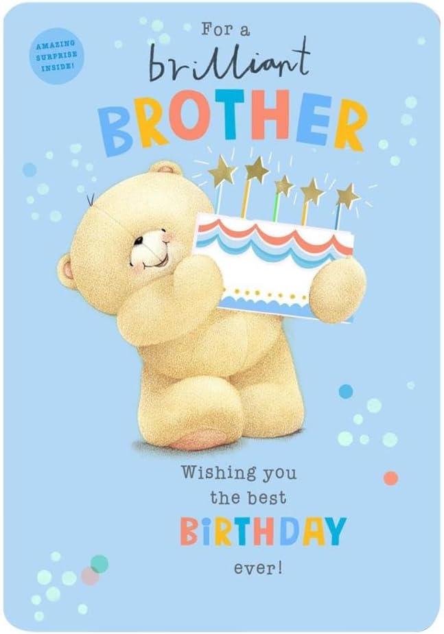 Brilliant Brother Forever Friends Birthday Card
