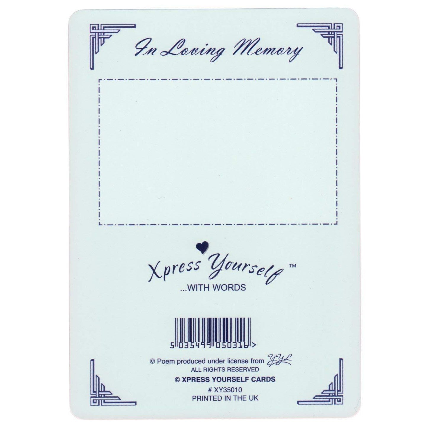 In Loving Memory of a very Dear Nan Graveside Xpress Yourself Keepsake Wallet Purse Card