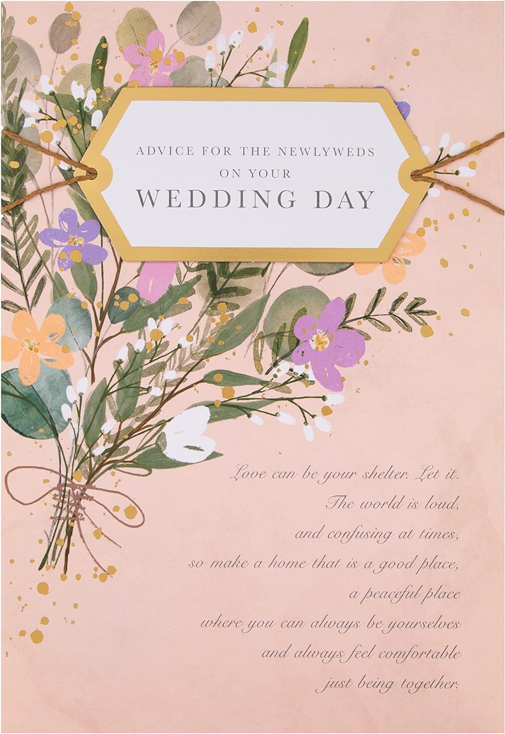 Traditional Written Verse Design Large Wedding Day Congratulations Card