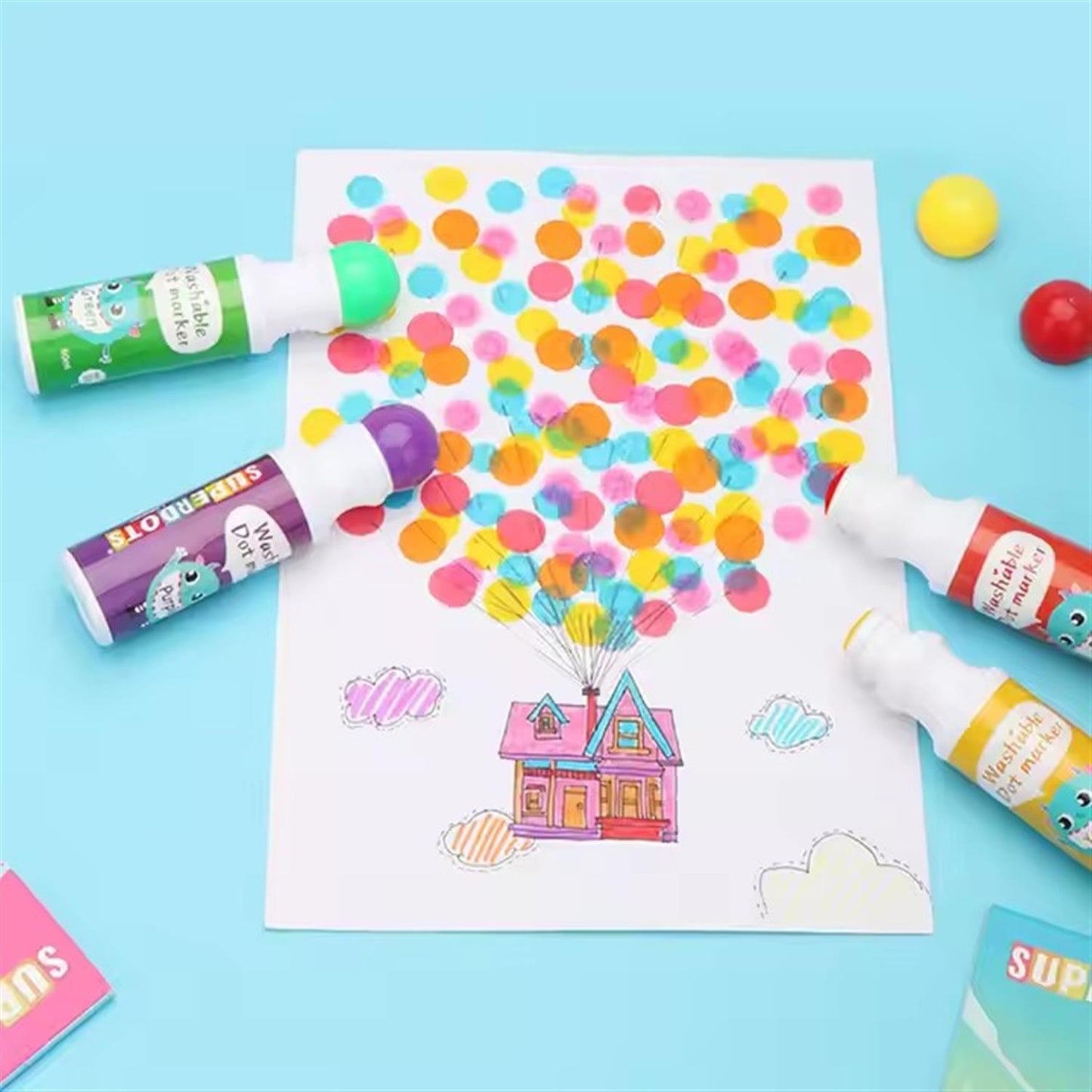 Pack of 8 Washable Dot Markers