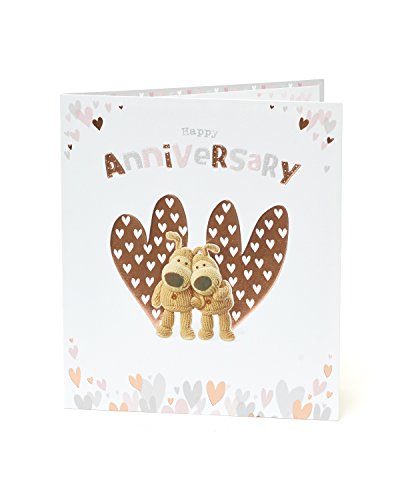 Both of You Celebrate Happy Anniversary Adorable Boofle Greetings Card