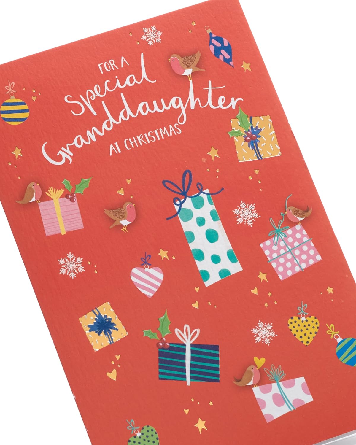 Granddaughter Christmas Card Sweet Presents Design 