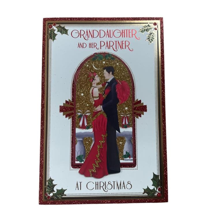 Granddaughter and Her Partner Beautiful Couple Christams Card
