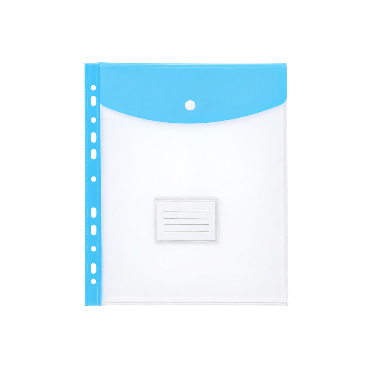 A4 Pastel Blue Filling Plastic Document Wallet With 11 Holes