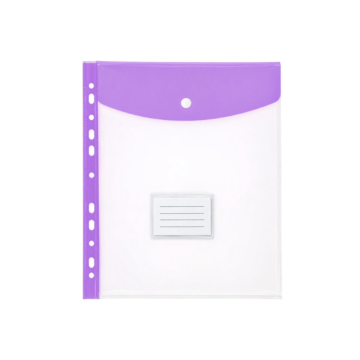 A4 Pastel Purple Filling Plastic Document Wallet With 11 Holes