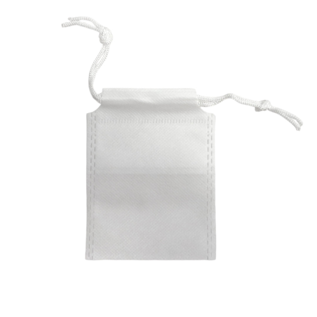 Pack of 50 White Coloured 12x9cm Non-Woven Drawstring Bags